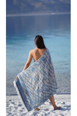 CHAPUTS Tella Navy Blue Peshtemal