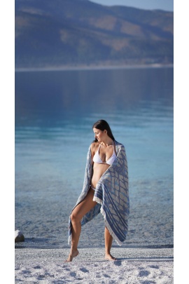 CHAPUTS Tella Navy Blue Peshtemal