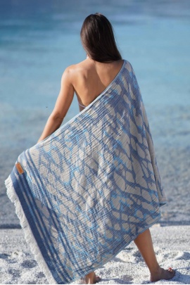 Tella Navy Blue Peshtemal