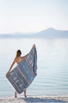 CHAPUTS Tibia Navy Blue Peshtemal