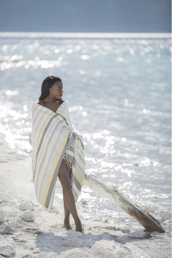 CHAPUTS Trivia Grey & Yellow Peshtemal