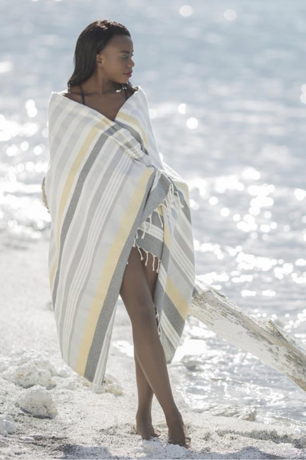 Trivia Grey & Yellow Peshtemal