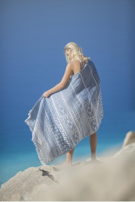 CHAPUTS Venusta Navy Blue Peshtemal CHAPUTS Venusta Navy Blue Peshtemal