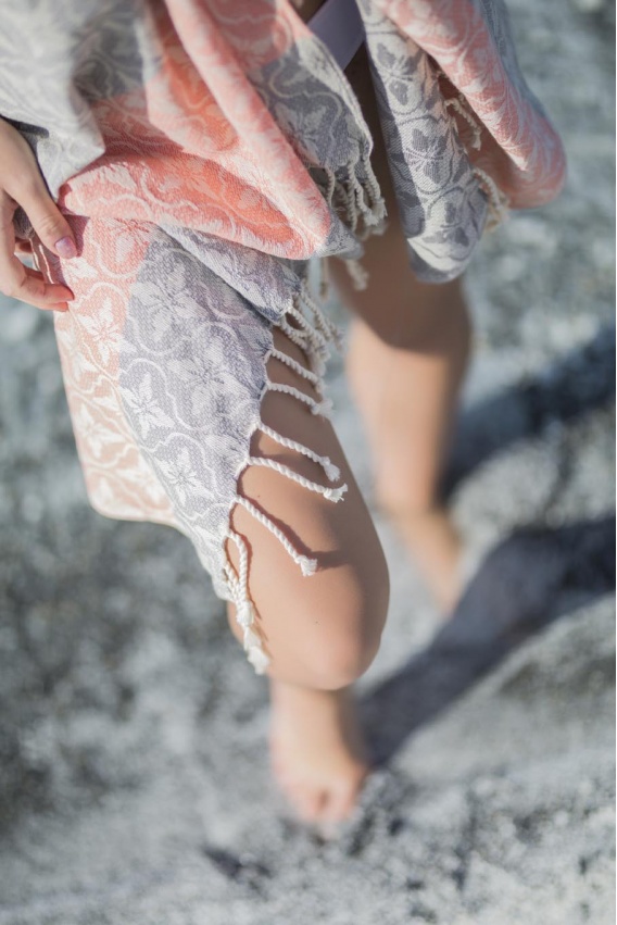 CHAPUTS Volute Grey & Terra Peshtemal