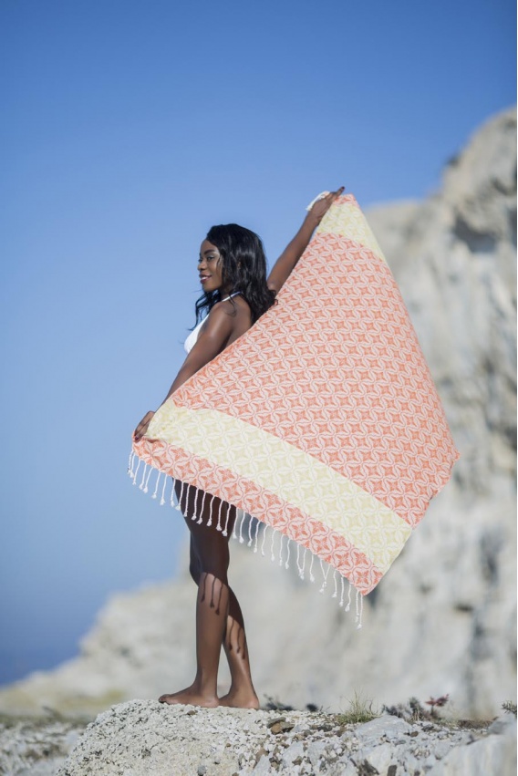 CHAPUTS Volute Terra & Yellow Peshtemal