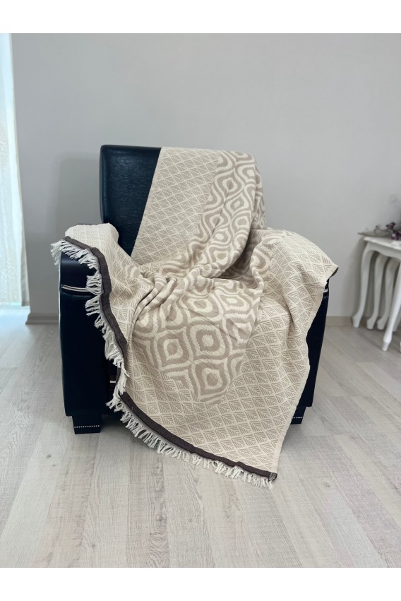 CHAPUTS Drop Throw - Beige & Brown