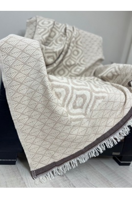 CHAPUTS Drop Throw - Beige & Brown