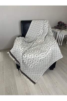 CHAPUTS Drop Throw - Grey & Brown