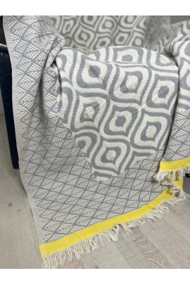 CHAPUTS Drop Throw - Grey & Yellow