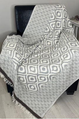 Drop Grey & Brown Throw