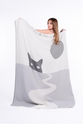 CHAPUTS Luna Throw - Grey & Black