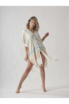 ATELIER CHAPUTS Blue Buttoned Dress