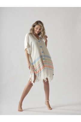 ATELIER CHAPUTS Blue Buttoned Dress