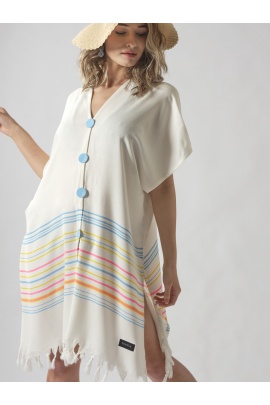 ATELIER CHAPUTS Blue Buttoned Dress