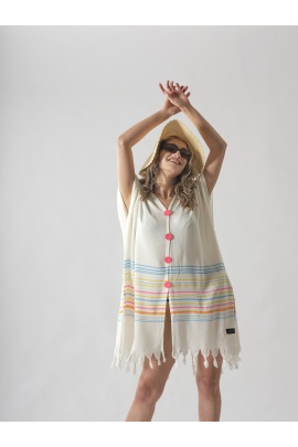 ATELIER CHAPUTS Pink Buttoned Dress