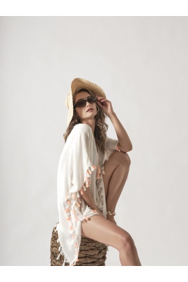 ATELIER CHAPUTS Side Tassels White Dress