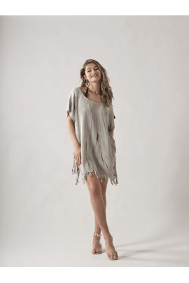 ATELIER CHAPUTS Tie Dye Black Dress