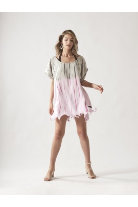 ATELIER CHAPUTS Tie Dye Pink Dress