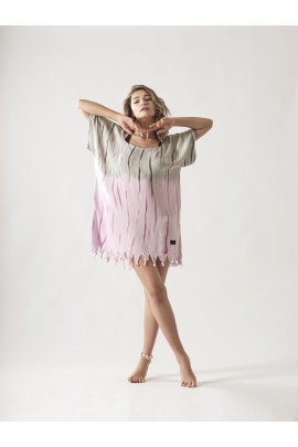 ATELIER CHAPUTS Tie Dye Pink Dress
