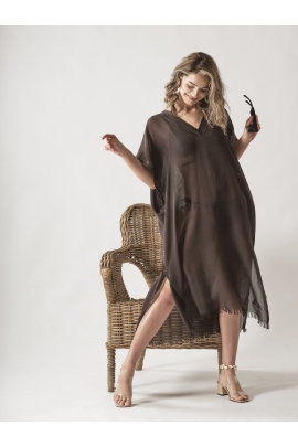 ATELIER CHAPUTS V-Neck Black Dress