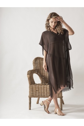 ATELIER CHAPUTS V-Neck Black Dress