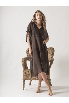 ATELIER CHAPUTS V-Neck Black Dress