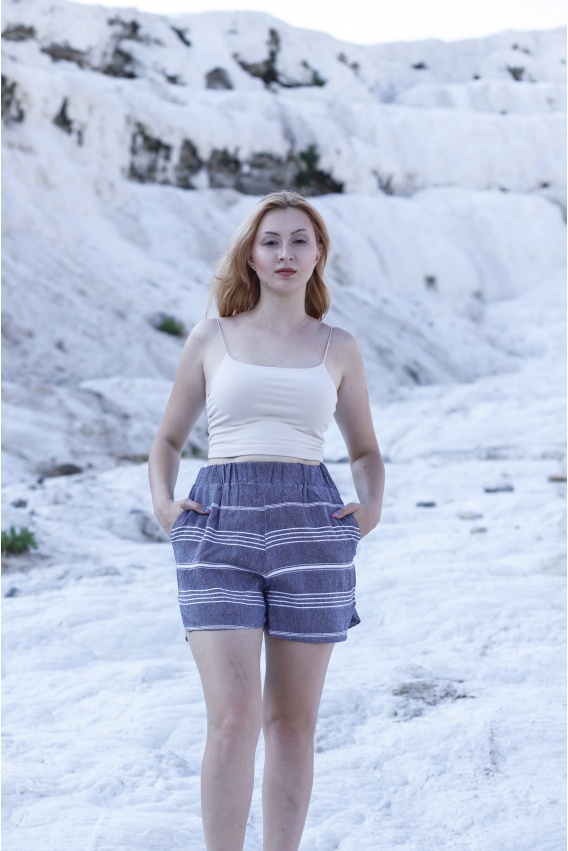 ATELIER CHAPUTS Didyma Black Beach Shorts